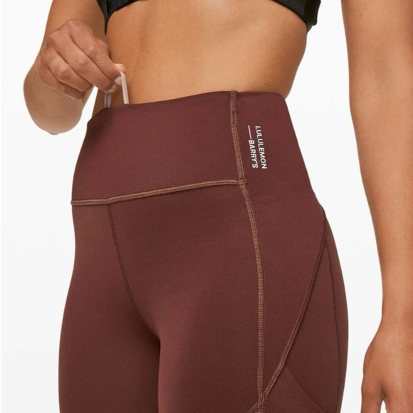 Lululemon X Barry’s Stronger as One High Rise Tight in Midnight Maroon, Size 4 - Picture 6 of 14